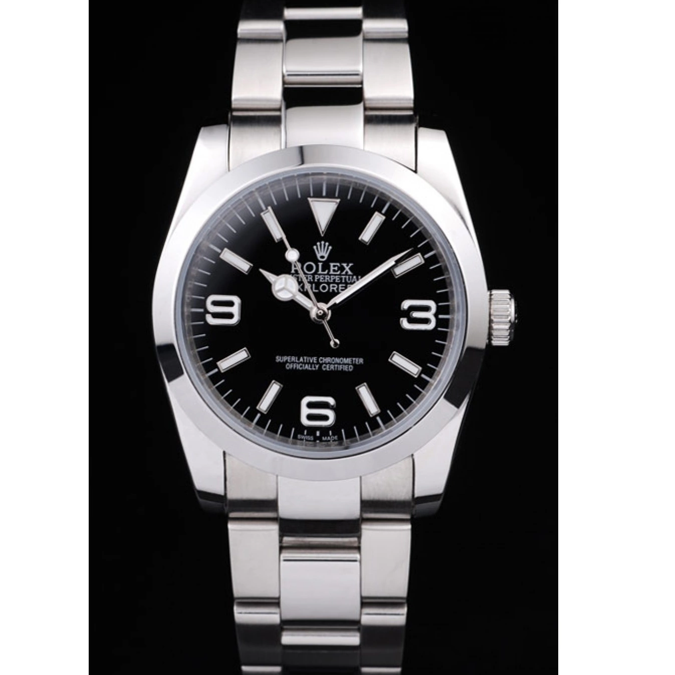 Best AAA Replica Sites Black 98087 Stainless Rolex Polished Explorer Steel Dial 0612